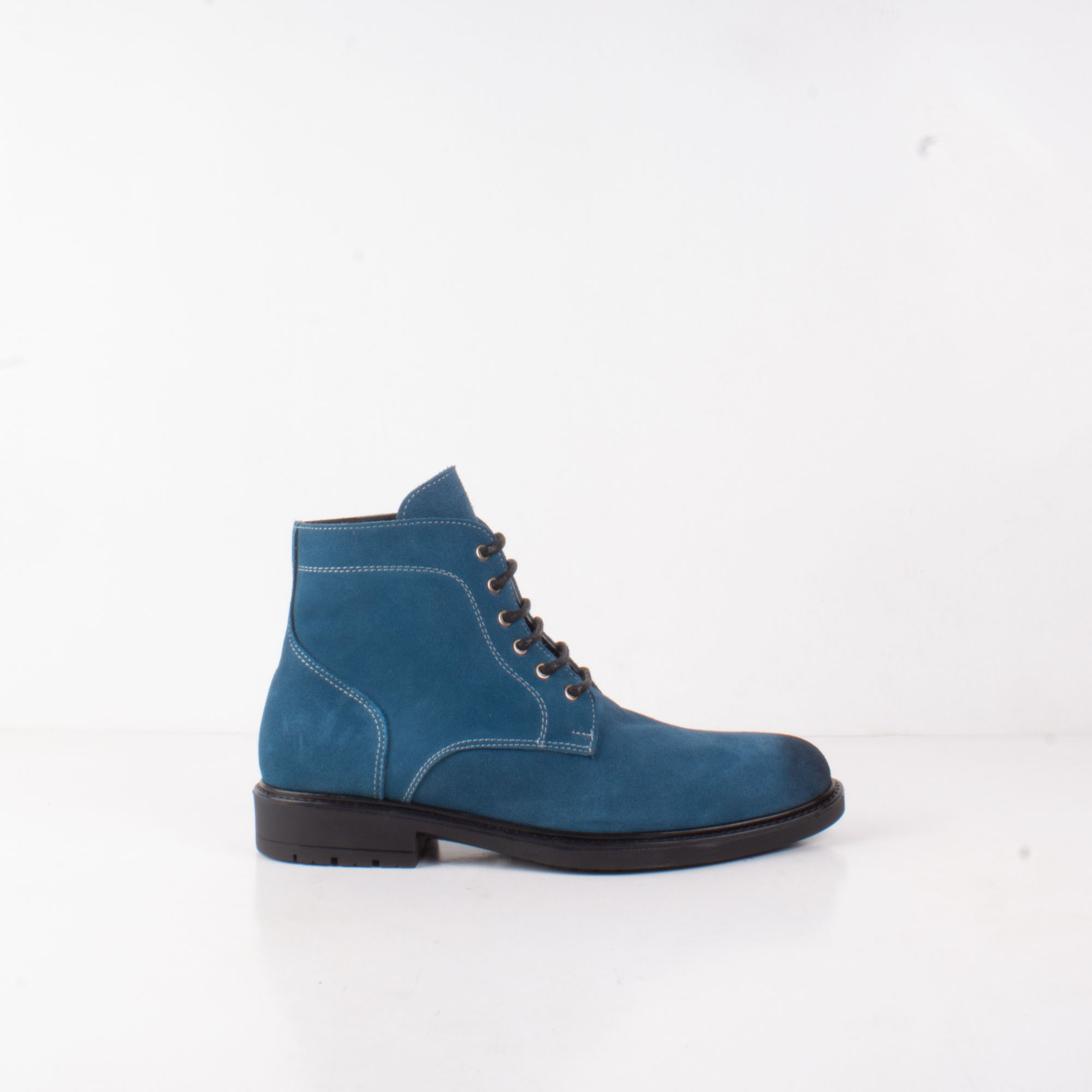 Minimalist Company Boots Hommes Daim Bleu Machaussure