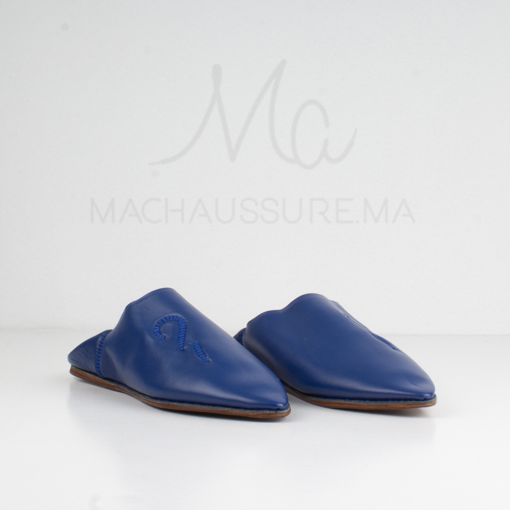 Babouche femme Mecknes - Bleu