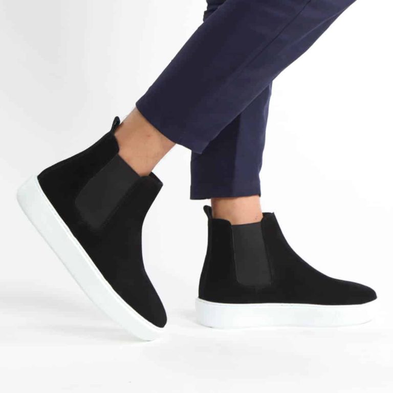 premium – boots daim en noir