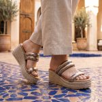 Lantana – Sandales compensées en Bronze