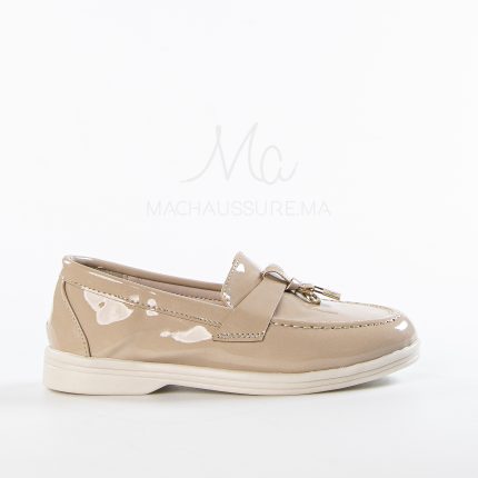 Opaline – Mocassins Fille en Vernis Sablé