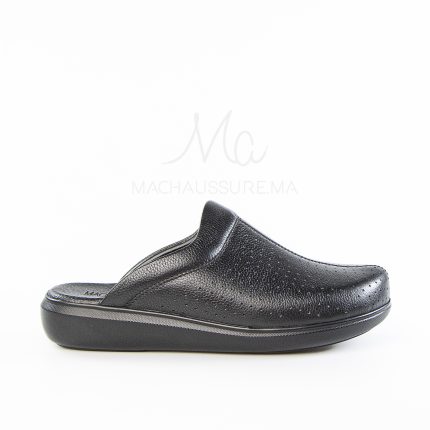 Ortho - Sabots Médical 100% Cuir en Noir