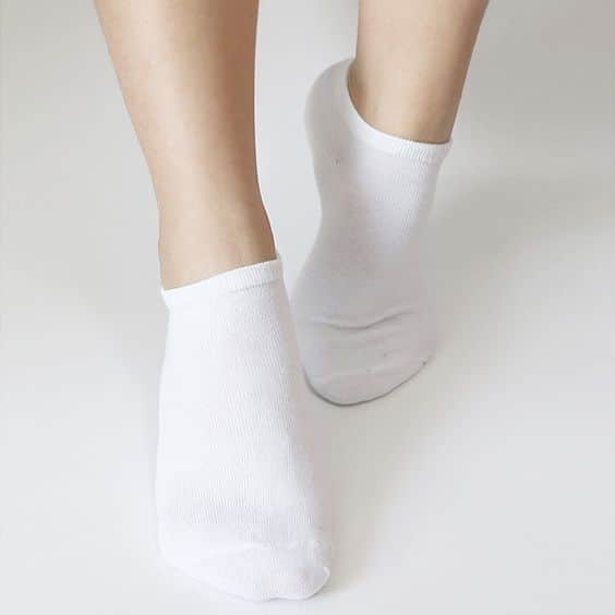chaussettes blanc en coton
