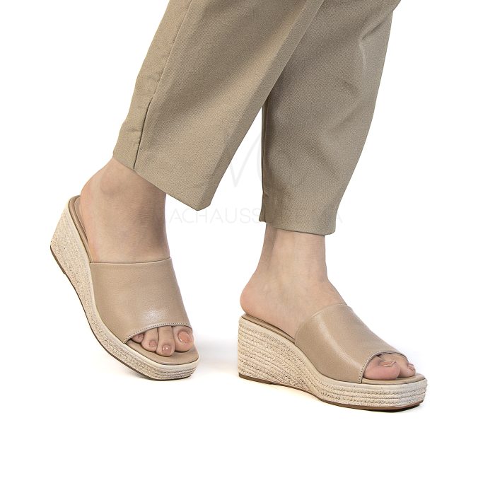 Rimal - Sandales Compensées Femmes en Beige – Image 1