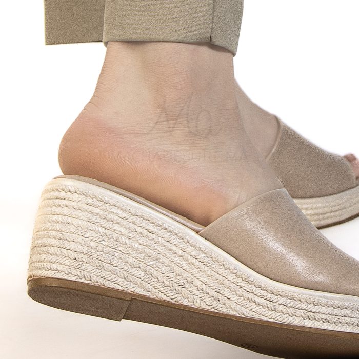 Rimal - Sandales Compensées Femmes en Beige – Image 6