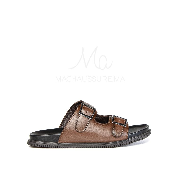Dune Walker – Sandales Hommes en Cuir Tabac