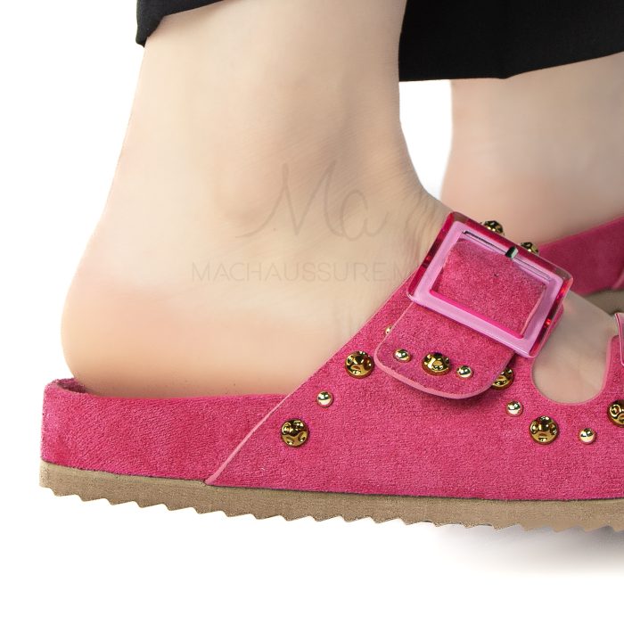 Chamsi - Sandales plates en Fuchsia – Image 6