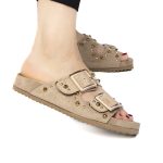 Chamsi - Sandales plates en Kaki – Image 5