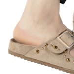 Chamsi - Sandales plates en Kaki – Image 6