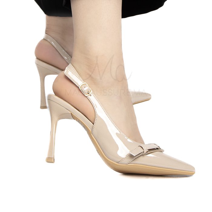 Noor - Escarpins demi talon en Beige – Image 5