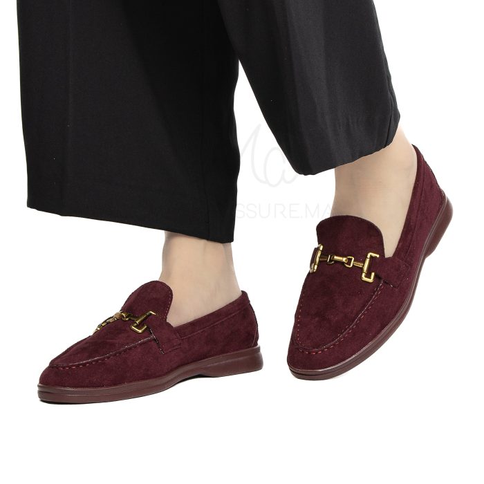 Rihla – Mocassins Femmes en Bordeaux – Image 4