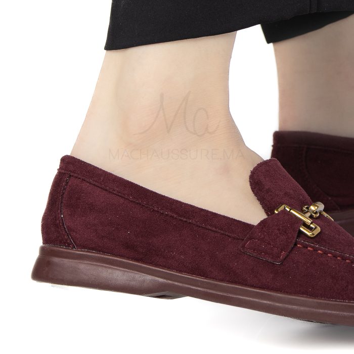 Rihla – Mocassins Femmes en Bordeaux – Image 6