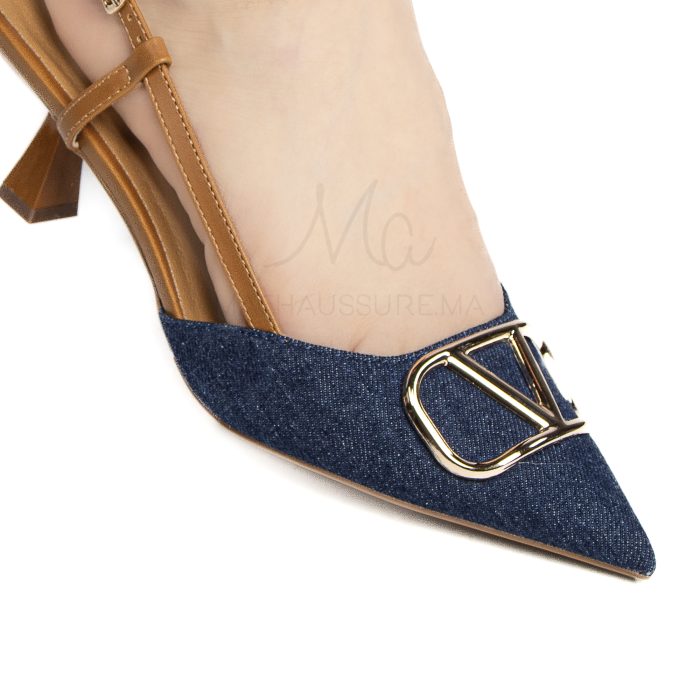 Sabra - Escarpins demi talon en Jeans – Image 2