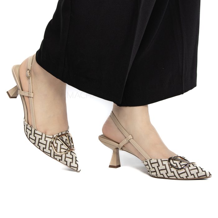 Sabra - Escarpins demi talon en Kaki – Image 1