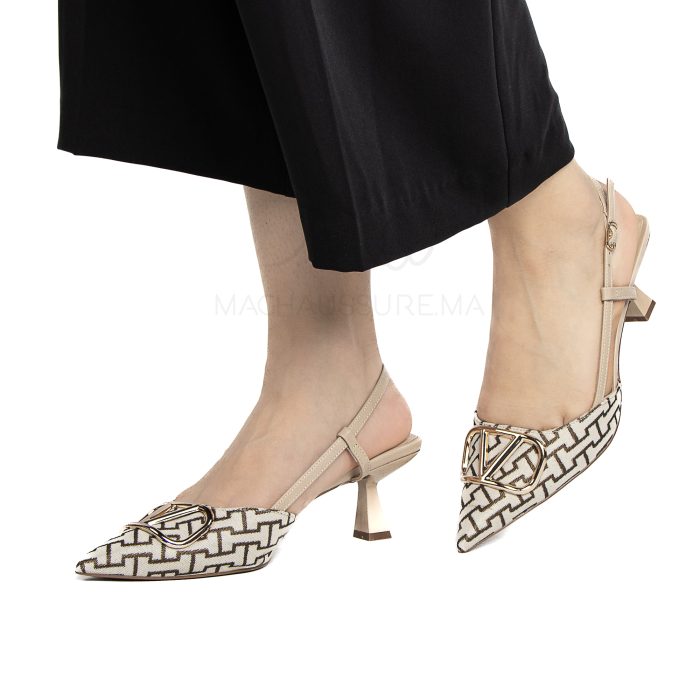 Sabra - Escarpins demi talon en Kaki – Image 4