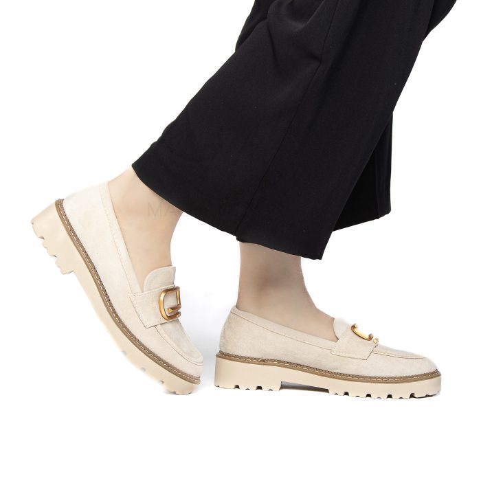 Le Soulier – Derbies Femmes en Beige – Image 3