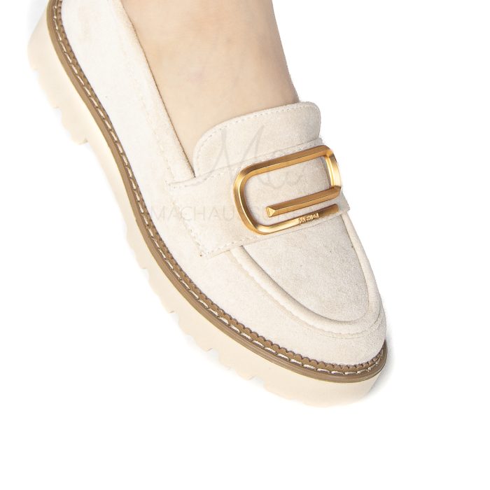 Le Soulier – Derbies Femmes en Beige – Image 2
