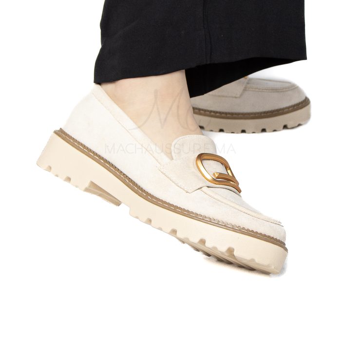 Le Soulier – Derbies Femmes en Beige – Image 4