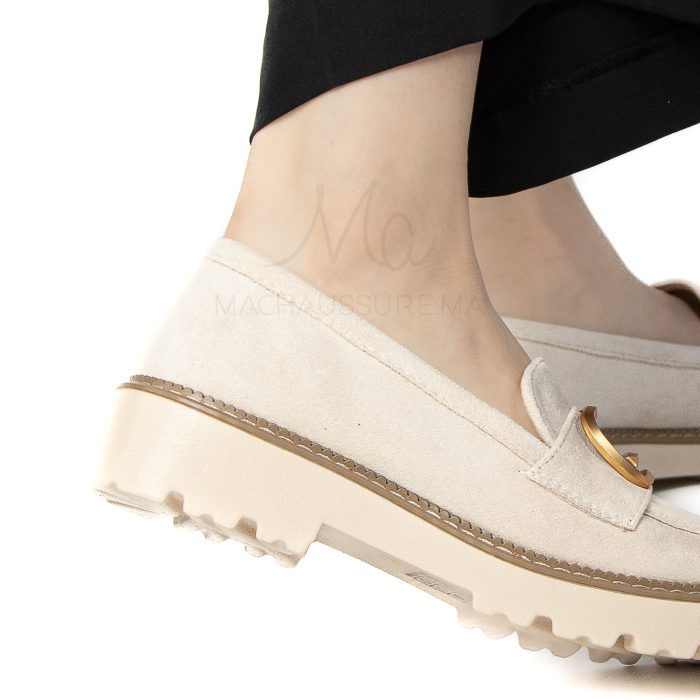 Le Soulier – Derbies Femmes en Beige – Image 6