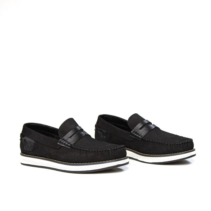 MAJD - Mocassins 100 % Daim Noir – Image 3