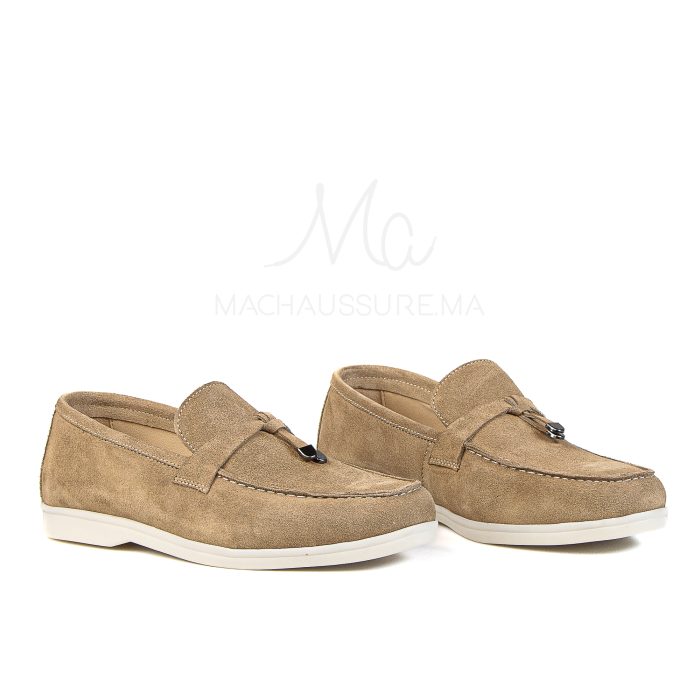 OPERA - Mocassins 100 % Daim Beige – Image 2