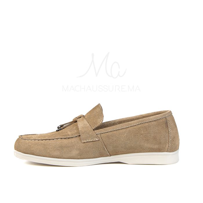 OPERA - Mocassins 100 % Daim Beige – Image 3