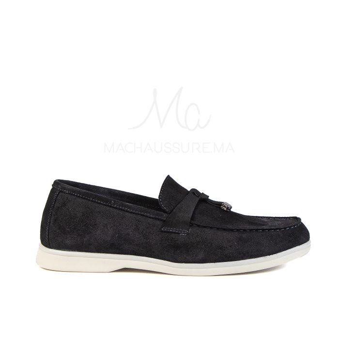 OPERA - Mocassins 100 % Daim bleu – Image 1