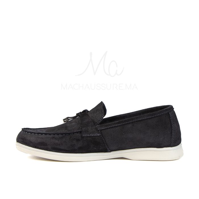 OPERA - Mocassins 100 % Daim bleu – Image 3