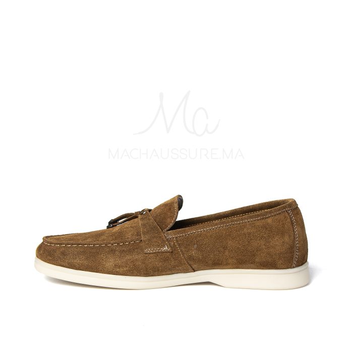 OPERA - Mocassins 100 % Daim Marron – Image 3