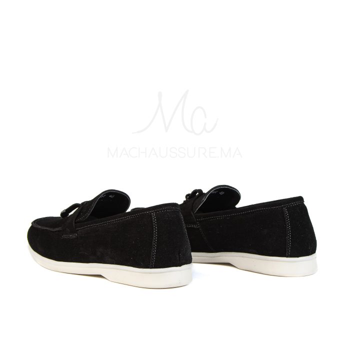 OPERA - Mocassins 100 % Daim Noir – Image 4