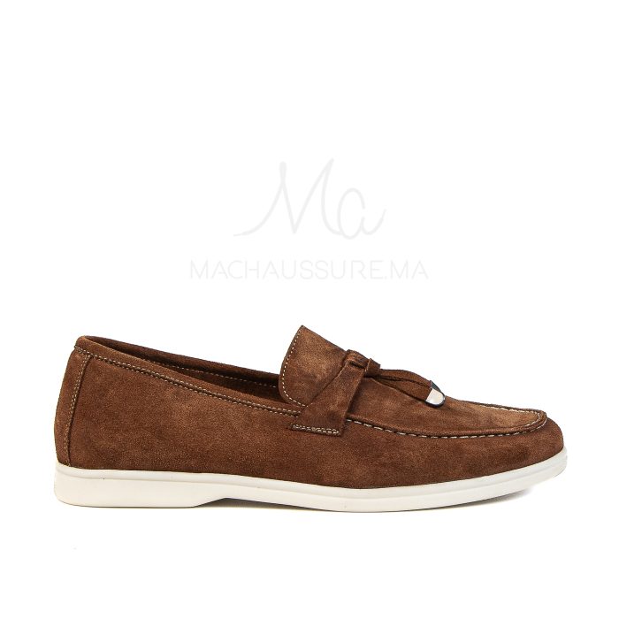 OPERA - Mocassins 100 % Daim Tabac – Image 1