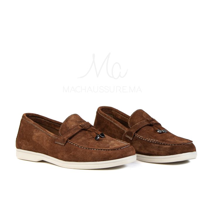OPERA - Mocassins 100 % Daim Tabac – Image 2