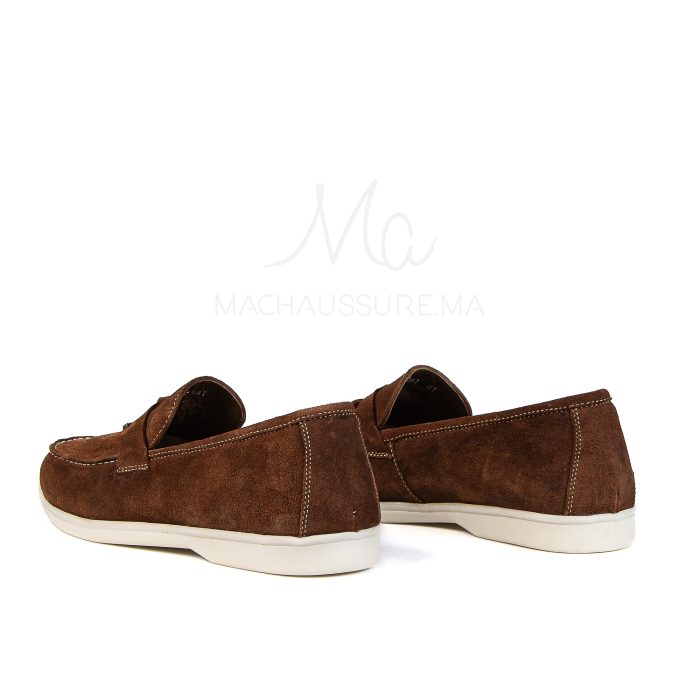 OPERA - Mocassins 100 % Daim Tabac – Image 4