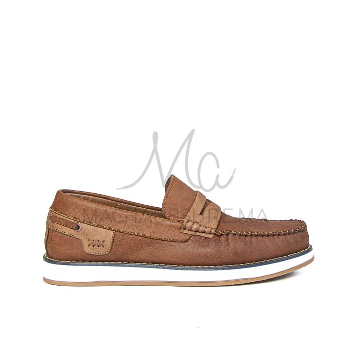 MAJD – Mocassins 100 % Daim Tabac – Image 1