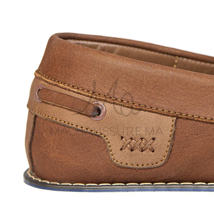 MAJD – Mocassins 100 % Daim Tabac – Image 4
