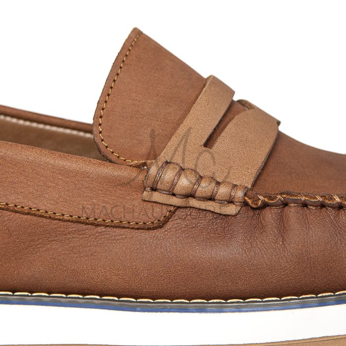 MAJD – Mocassins 100 % Daim Tabac – Image 2