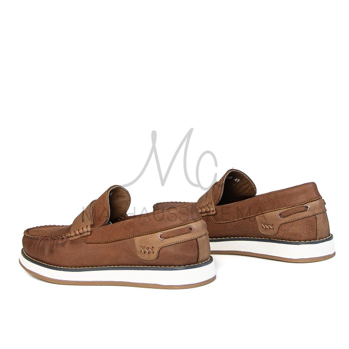 MAJD – Mocassins 100 % Daim Tabac – Image 5