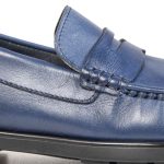 COLLEGE – Mocassins hommes 100% CUIR en Bleu – Image 2