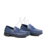 COLLEGE – Mocassins hommes 100% CUIR en Bleu – Image 3