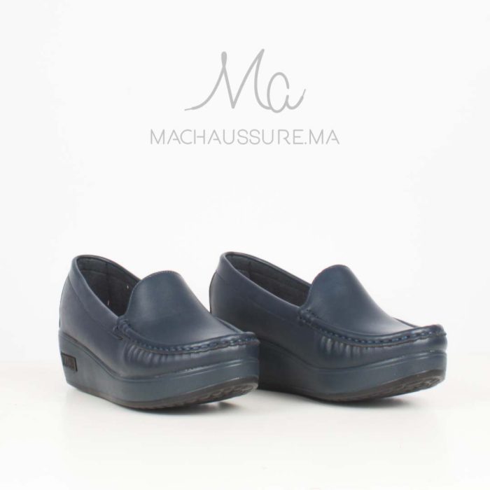 Bahia - Mocassins compensés femme en bleu – Image 2