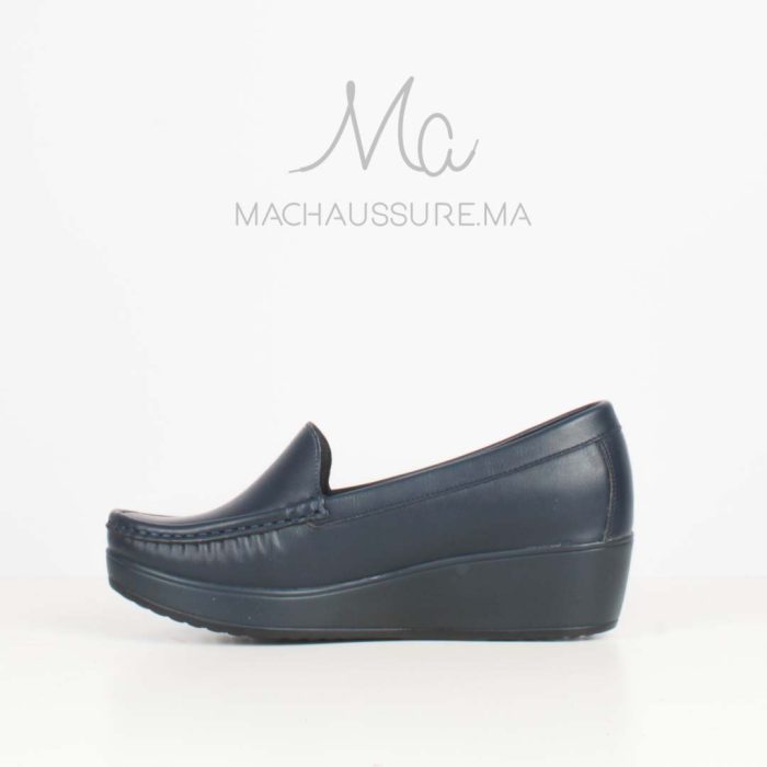 Bahia - Mocassins compensés femme en bleu – Image 3