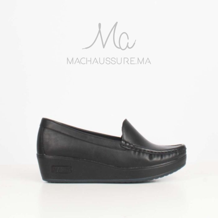 Bahia - Mocassins compensés femme en Noir – Image 1