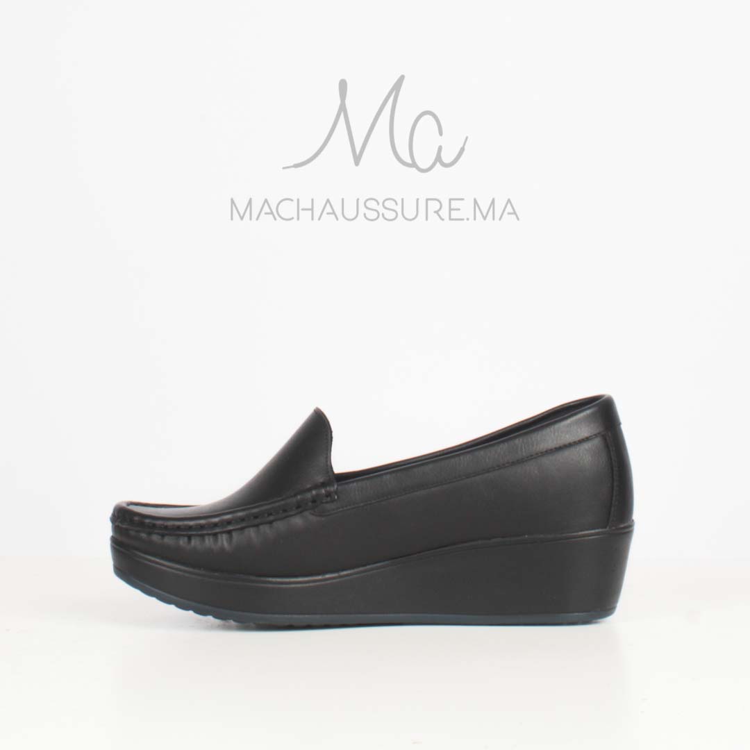 BI-49-MANoir-38_3 Bahia - Mocassins compensés femme en Noir – Image 3