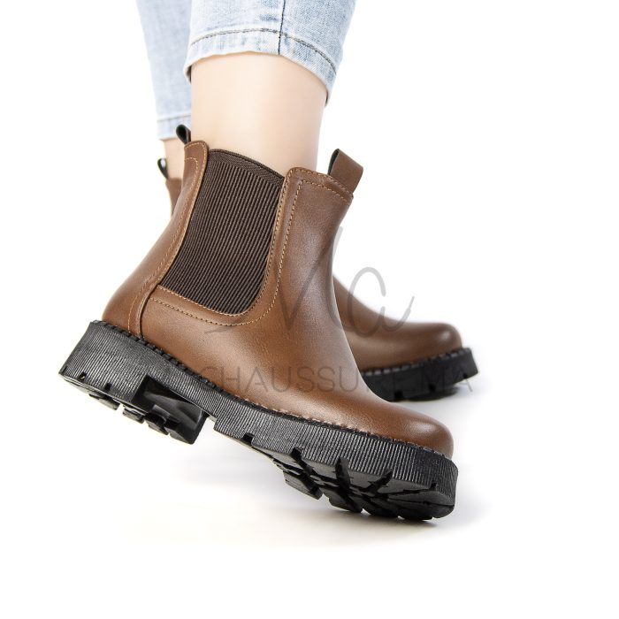 Brocard – Bottines Femmes en Tabac avec semelle Noir – Image 6