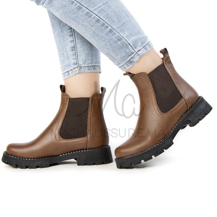 Brocard – Bottines Femmes en Tabac avec semelle Noir – Image 4