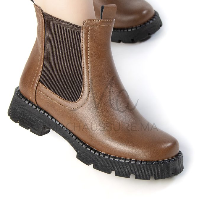 Brocard – Bottines Femmes en Tabac avec semelle Noir – Image 2