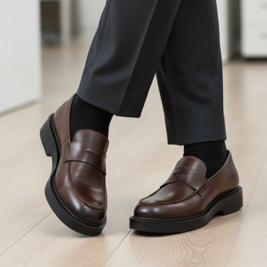 CHAUSSURES DE VILLE CHAUSSURES DE VILLE HOMMES 100% Cuir en Marron – Image 1