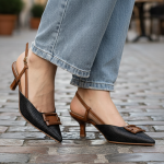 Caprisa – Escarpins demi talon en Noir