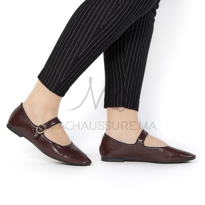 Glamour – Ballerines Femmes en Bordeau – Image 3