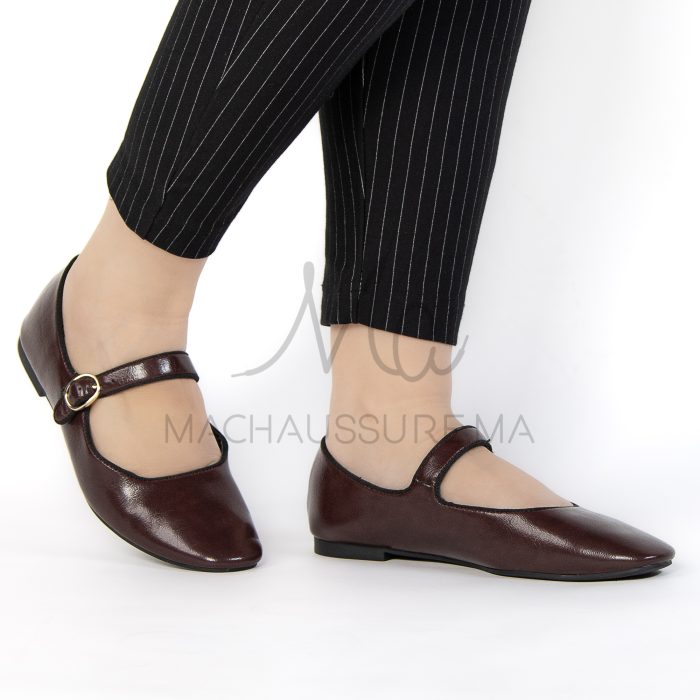 Glamour – Ballerines Femmes en Bordeau – Image 1